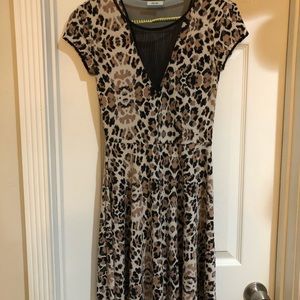 UO mesh leopard skater dress